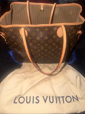 Louis Vuitton Monogram Neverfull GM Tote in Brown with Natural Trim
